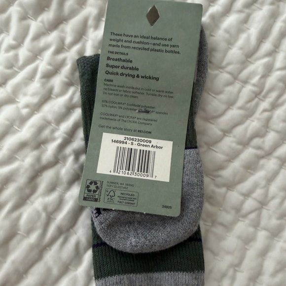 REI Gray and Green Casual Socks - Picture 2 of 2
